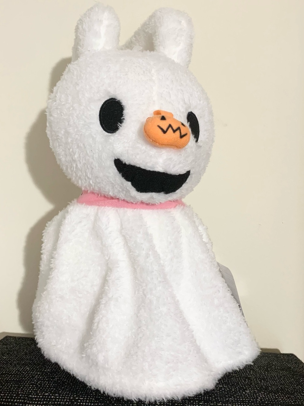 Disney Baby Zero Ghost Dog Plush Pumpkin Nose Crinkly Toy Beanie Bottom NEW 10”